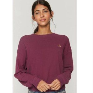 NWT Spiritual Gangster Om Malibu Soft Purple Pullover relaxed Crew Neck size XS